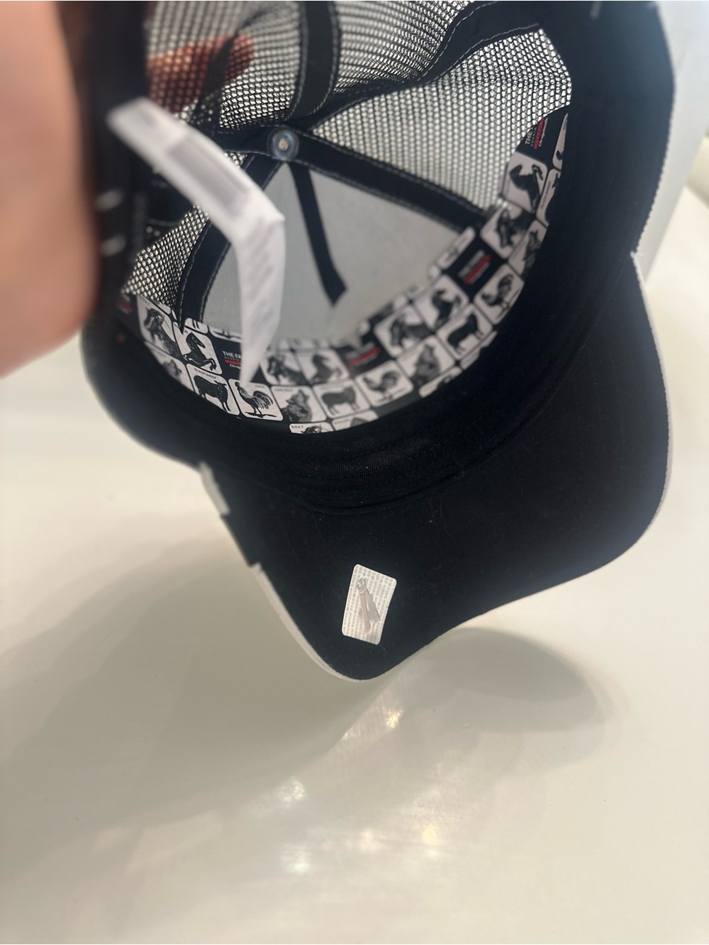 Goorin Brothers White and Black Zebra Extreme Trucker Hat black white - Picture 9 of 9